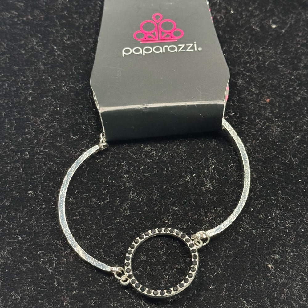 Paparazzi Silver Bracelet with Circle Charm